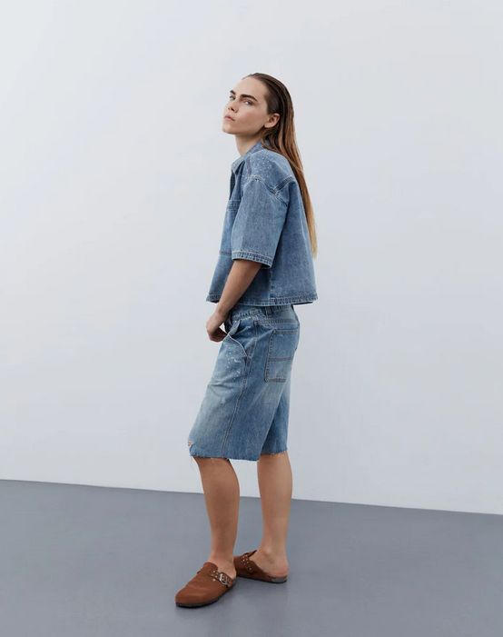 Denim-Shorts in hellem Blau von Sofie Schnoor